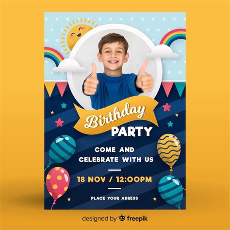 birthday invitation card freepik.